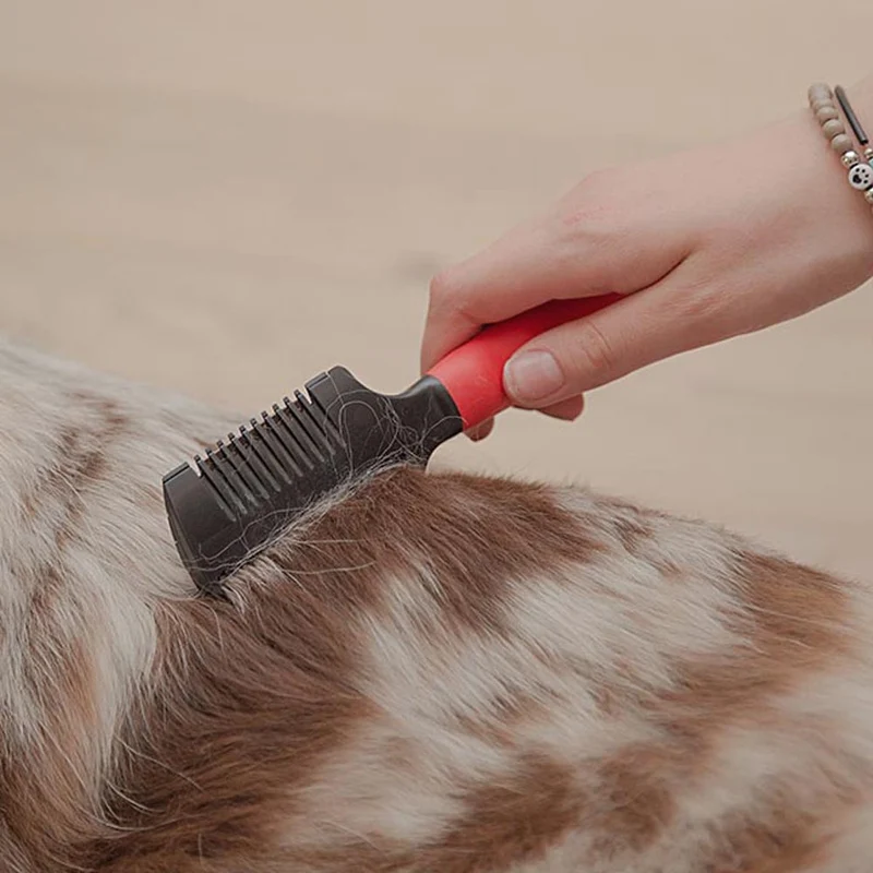 GRO 5991 Pettine con Lama da Rasoio Doppio per Cani