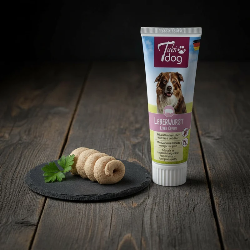 TubiDog Leberwurst – Premium Hundesnack aus natürlichen Zutaten für Training, Belohnung & Verwöhnen | Ideal für Welpen & erwachsene Hunde