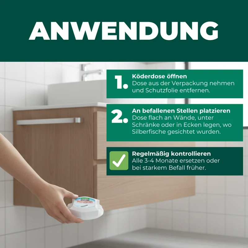 Silberfisch Köderdose: Silberfische & Papierfischchen bekämpfen in Bad, Küche & Keller