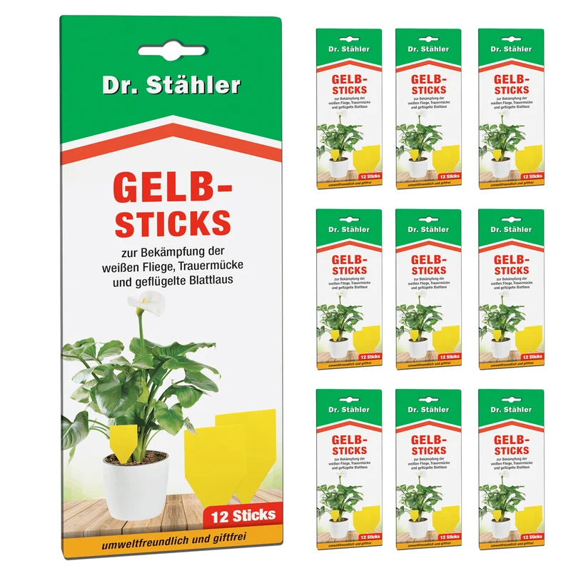Effektive Gelbsticks zur Bekämpfung fliegender Insekten wie die weiße Fliege, Trauermücke & Blattlaus