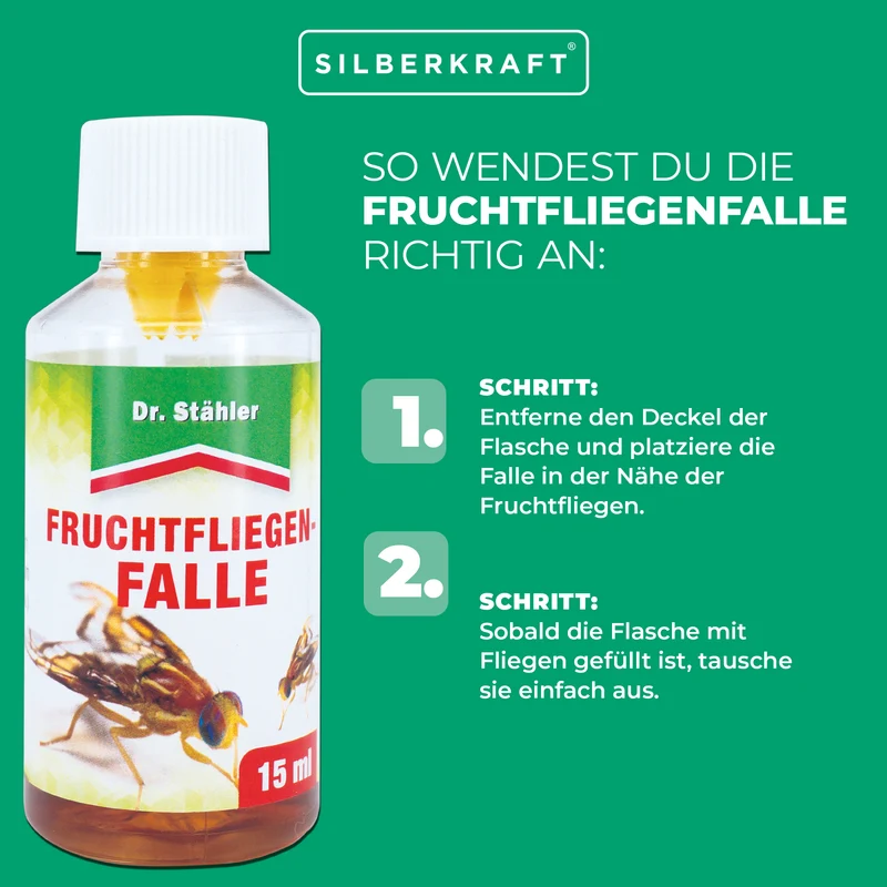 Effektive Fruchtfliegenfalle gegen Frucht-, Obst- und Essigfliegen