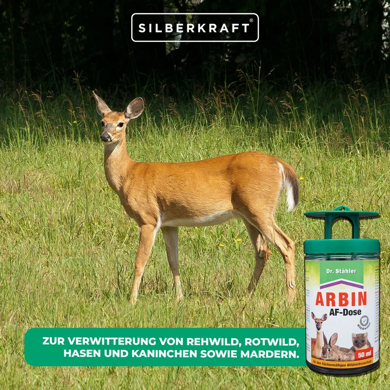 Arbin AF Dose: Effektive Wildabwehr vor Rehwild, Rotwild, Hasen, Kaninchen und Mardern