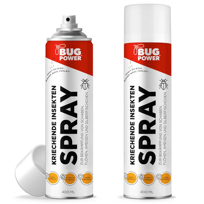 BugPower Spray gegen kriechende Insekten und Wespen 400 ml - breites Wirkungsspektrum - schnelle Wirkung & Knock-Down-Effekt