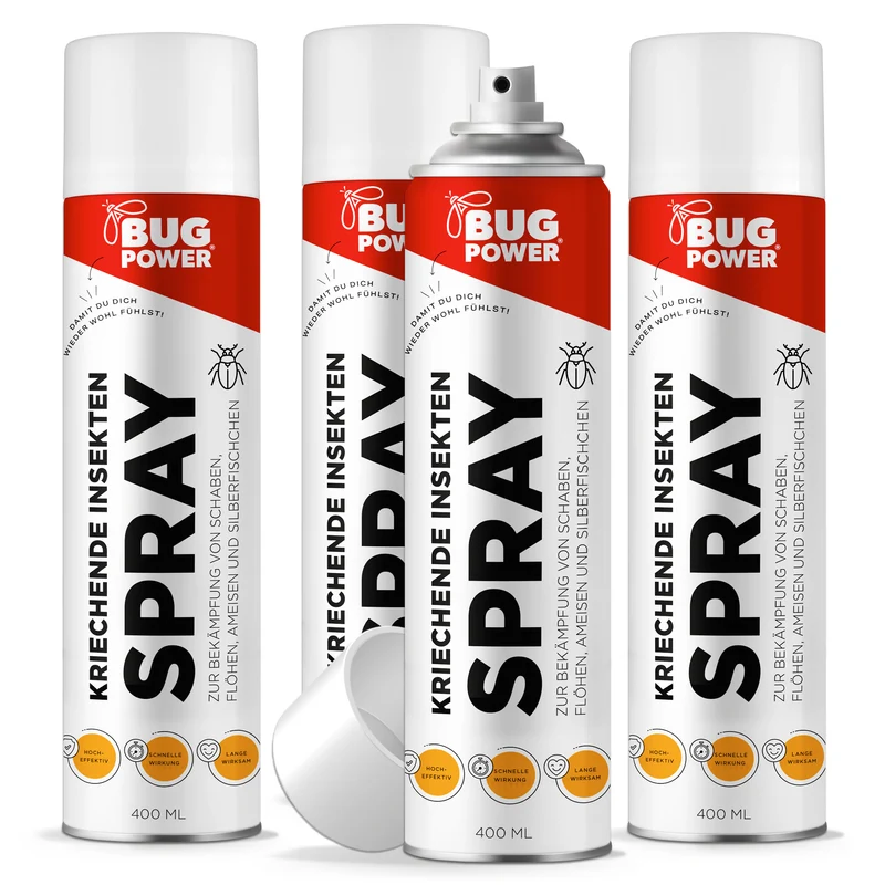 BugPower Spray gegen kriechende Insekten und Wespen 400 ml - breites Wirkungsspektrum - schnelle Wirkung & Knock-Down-Effekt