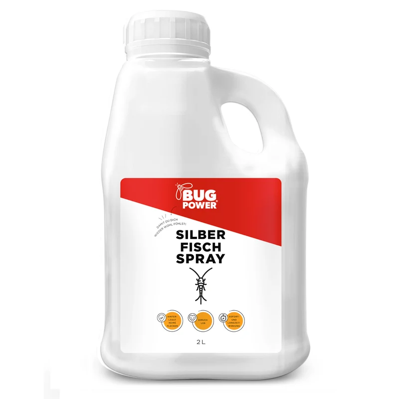 BugPower Silberfisch Spray gegen Papierfische & Silberfische - mit Knock-down-Effekt