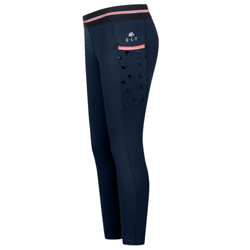 Leggings da Equitazione Termici Bambina Lucky Leni con Glitter e Silicone