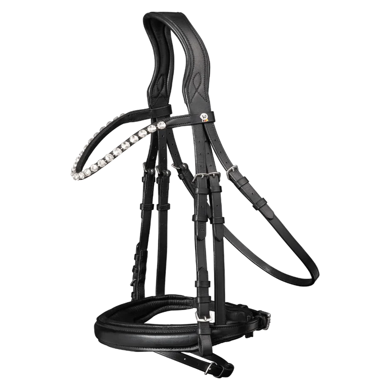 Briglia Waldhausen X-Line Beauty - Inglese Combinata, Nero, VB