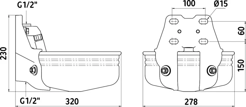 Abbeveratoio con valvola a tubo E21 con valvola a tubo