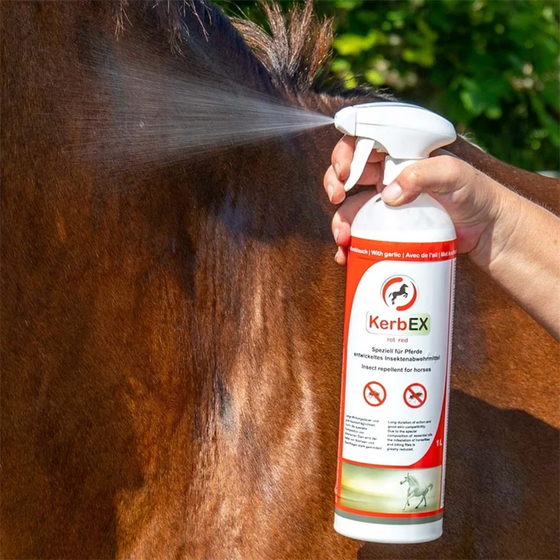 Kerbex rosso con aglio I repellente insetti I antimosche per cavalli