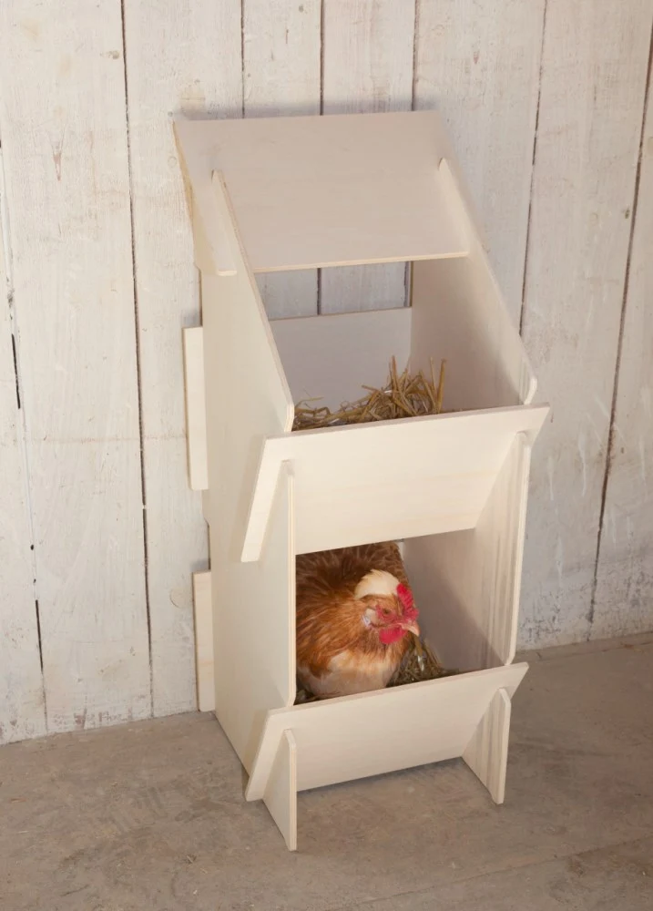 Nido in legno per galline per deposizione
