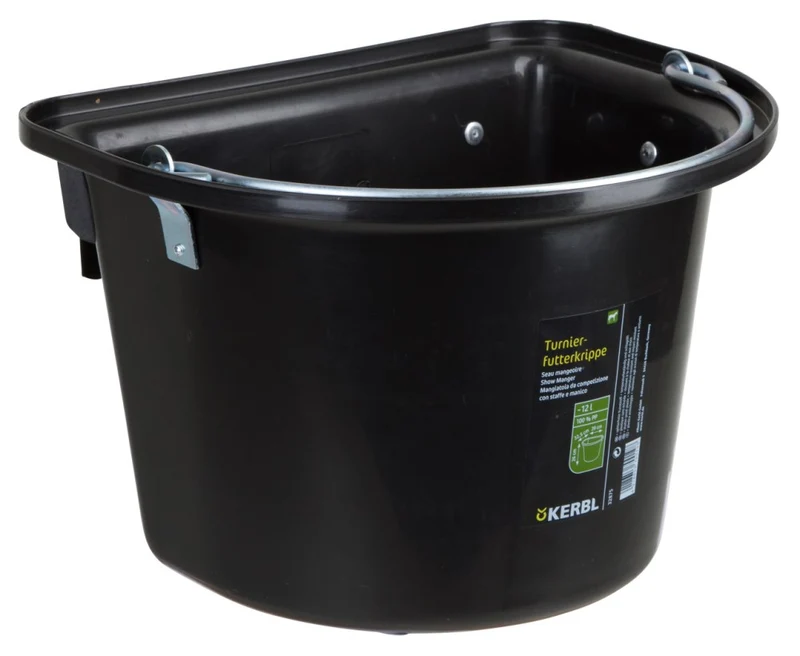Mangiatoia da torneo con staffa per appendere e maniglia per il trasporto