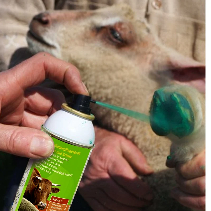 Spray verde per la cura degli zoccoli per bovini e ovini 400ml