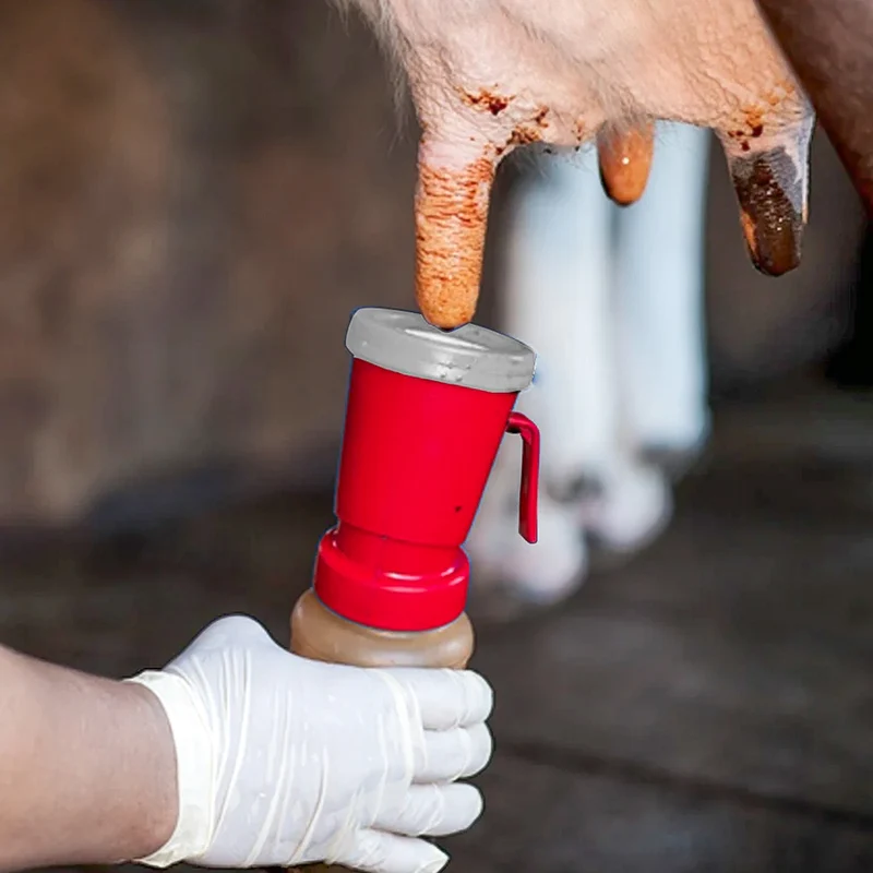 Applicatore per Immersione del Capezzolo - Dispositivo per Igiene della Mammella per Bovini - Pulizia e Disinfezione Sicura