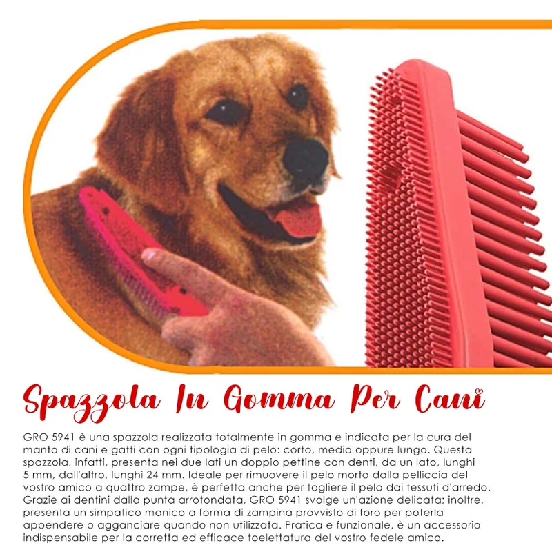 Spazzola In Gomma Per Cani