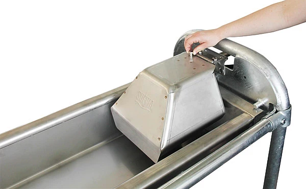 Abbeveratoio Ribaltabile Inox 1,00 m / 1,50 m - Valvola Masterflow, Riscaldabile