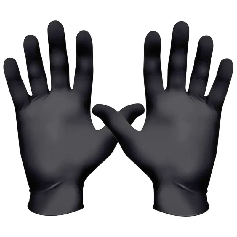 Guanti Showa 6112PF Nero 100 pezzi - monouso e biodegradabile