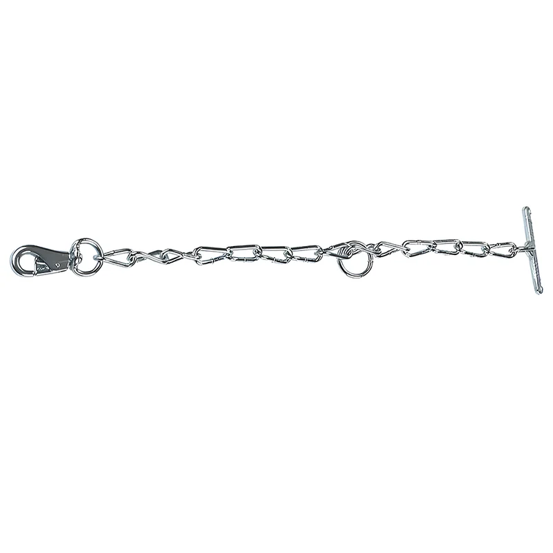 Catena 6mm pezzo intero con moschettone e sicurezz