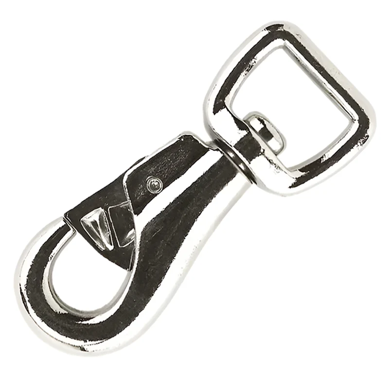 Moschettone zincato con anello girevole per animali