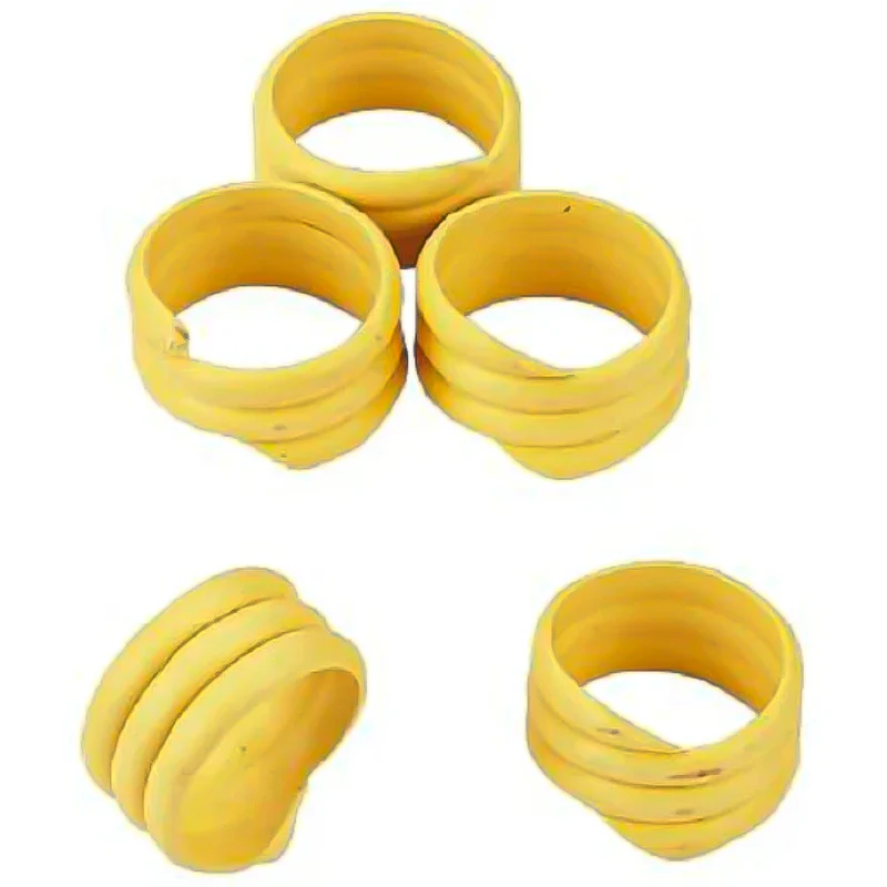 Anelli spirale, per zampe di pollame, multicolore, in plastica