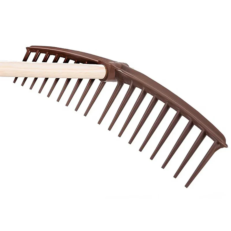 Rastrello in plastica marrone 18 resistente