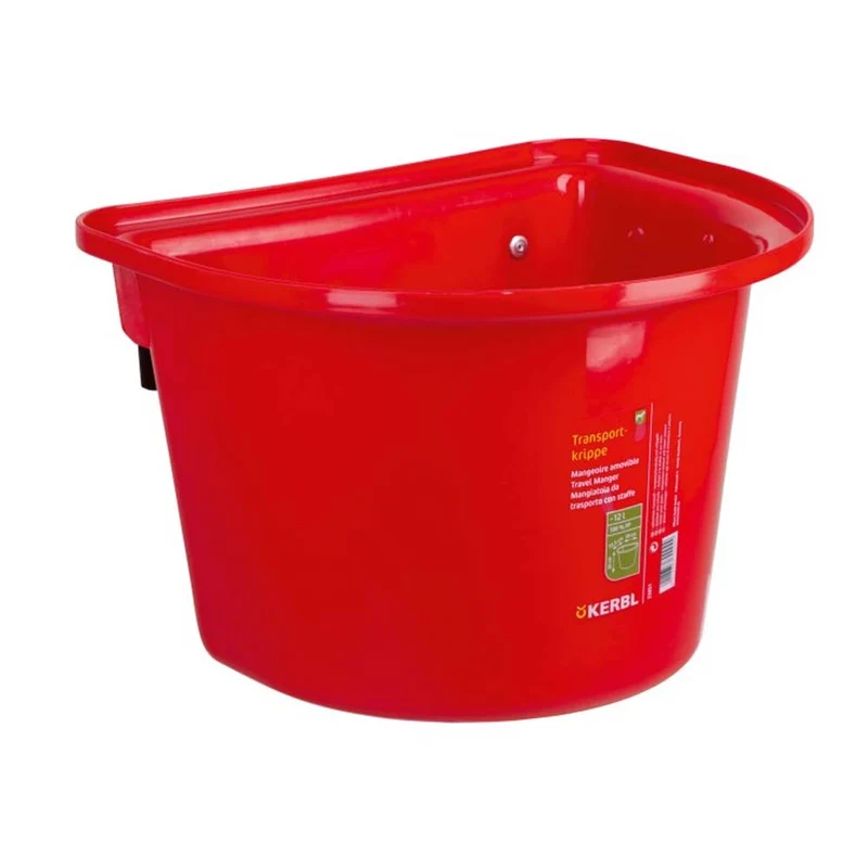 Mangiatoia portatile con staffa per aggancio in plastica antischegge