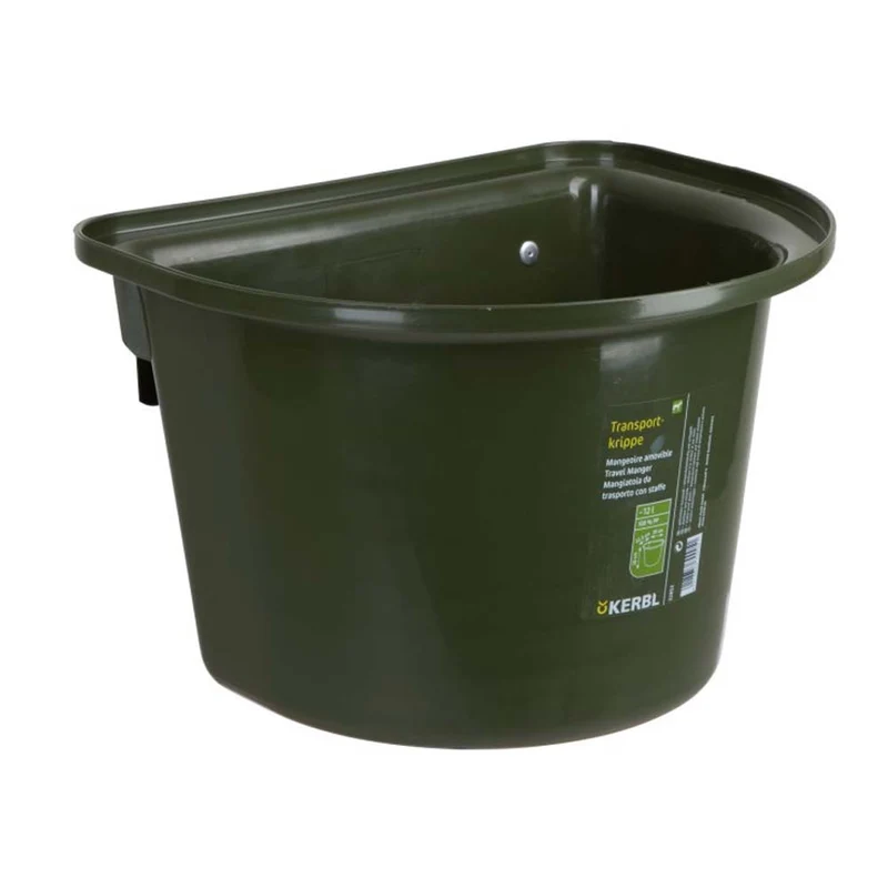 Mangiatoia portatile con staffa per aggancio in plastica antischegge