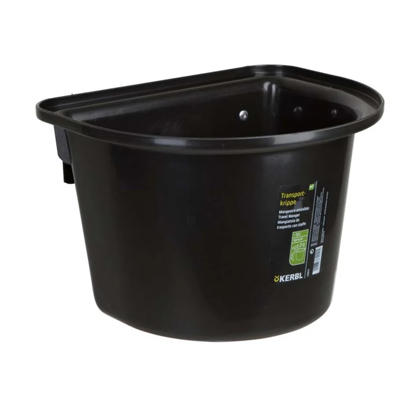 Mangiatoia portatile con staffa per aggancio in plastica antischegge