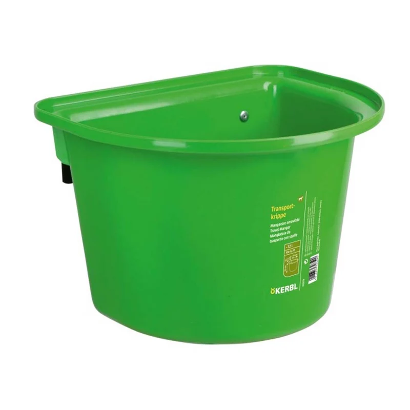Mangiatoia portatile con staffa per aggancio in plastica antischegge