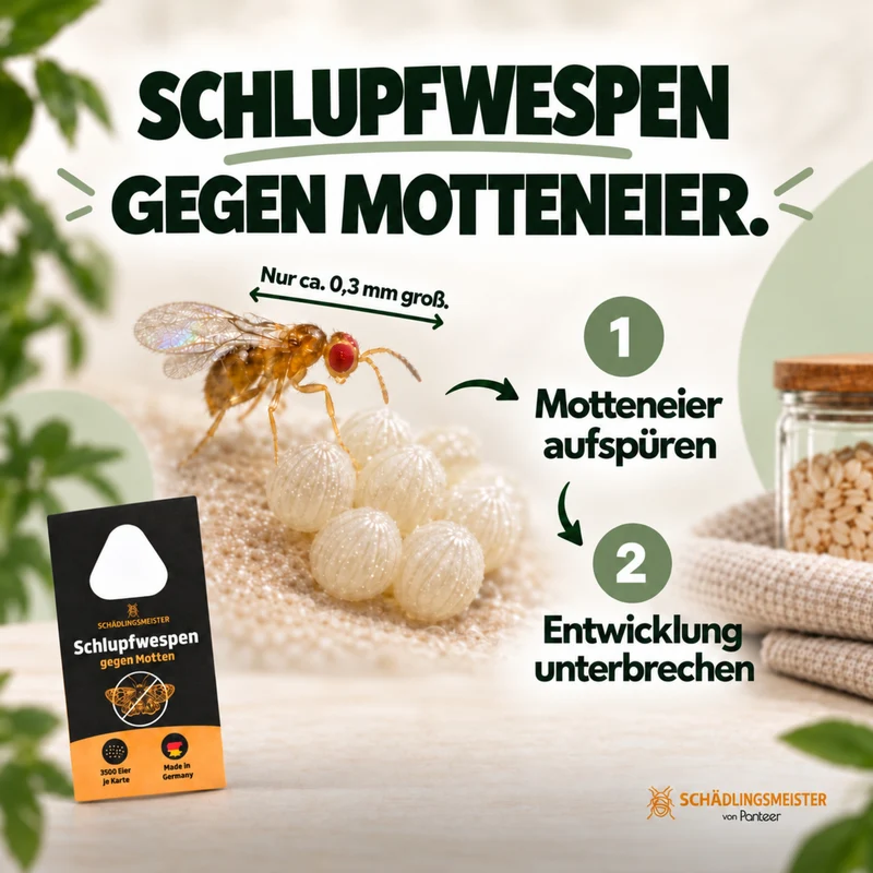 Schlupfwespen gegen Lebensmittelmotten - EINZELLIEFERUNG