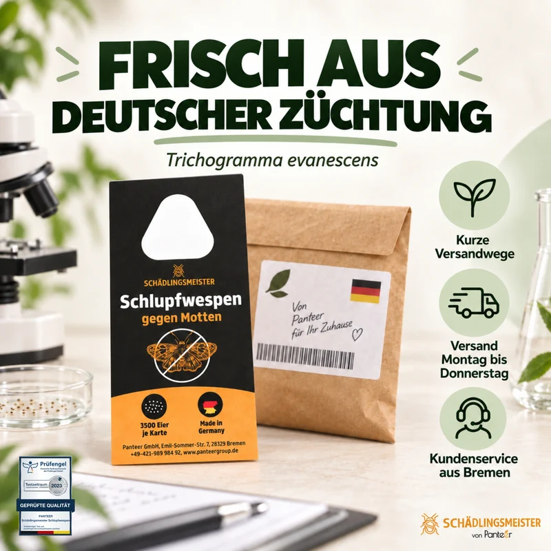 Schlupfwespen gegen Lebensmittelmotten - EINZELLIEFERUNG
