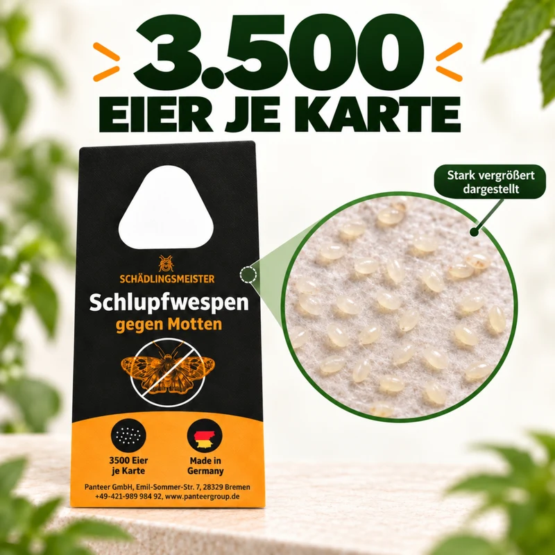 Schlupfwespen gegen Lebensmittelmotten - EINZELLIEFERUNG