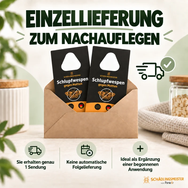 Schlupfwespen gegen Lebensmittelmotten - EINZELLIEFERUNG