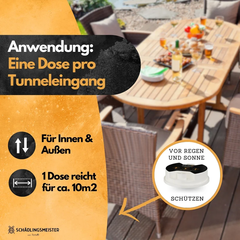 Ameisenköder Dose mit Nestwirkung – gegen alle Ameisenarten – für innen & außen – starker Lockstoff