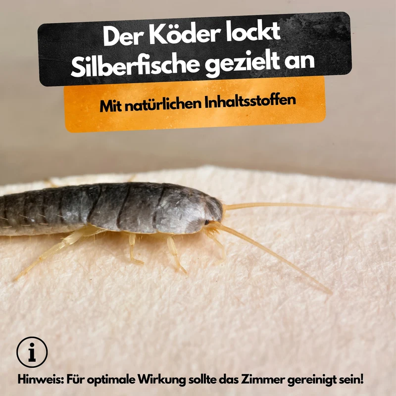 Silberfisch Falle - 6 Stück - Inkl. Köder - Zwei Fallen System - Monitoringfalle