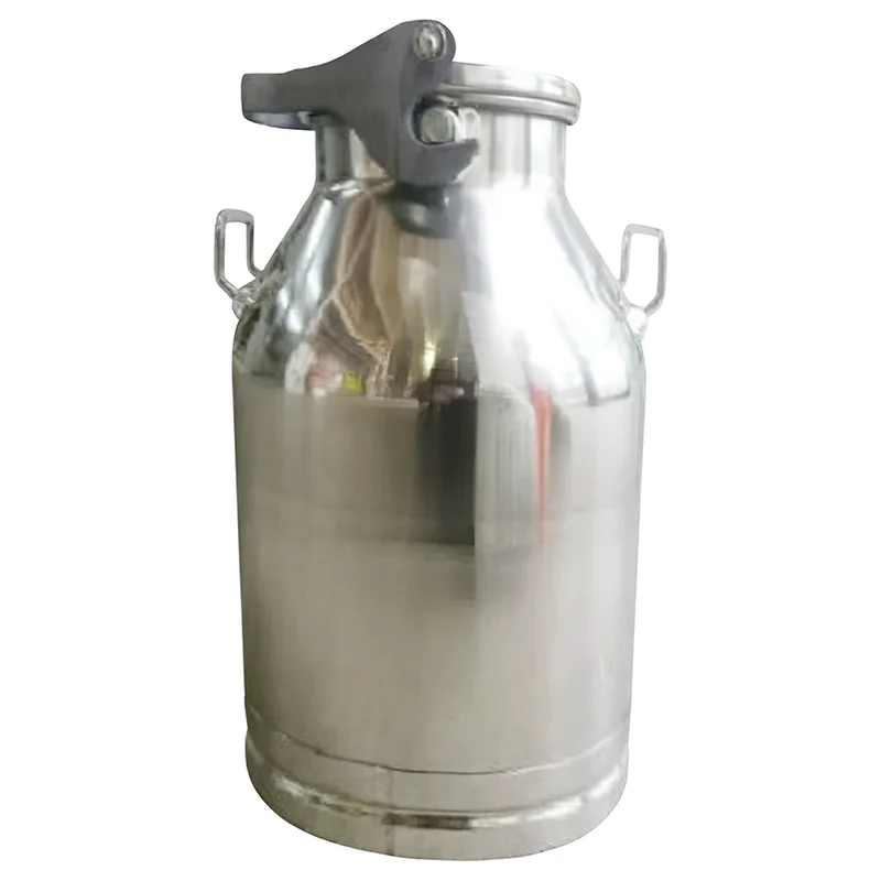 Bidone Del Latte in Acciaio Inox con Coperchio e Chiusura a Leva 30l