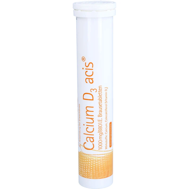 Calcium D3 acis 1000 mg/880 I.E. Brausetabletten mit Orangengeschmack, 100 St. Tabletten