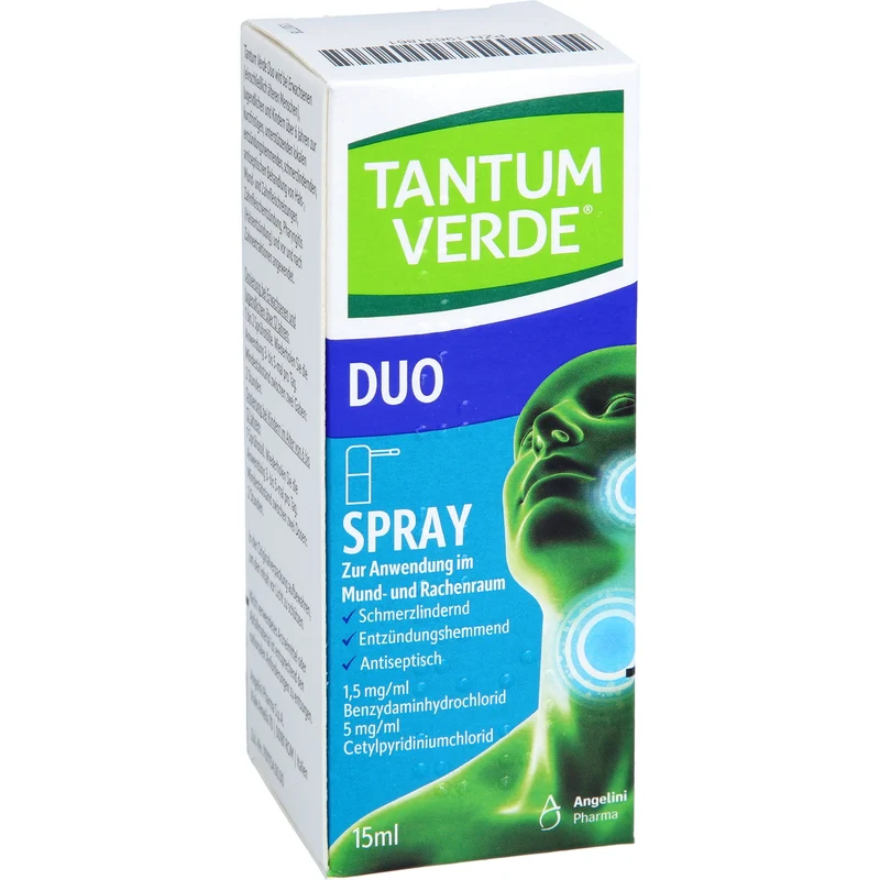 Tantum verde duo 1,5 mg/ml + 5 mg/ml Spray, 15 ml Lösung