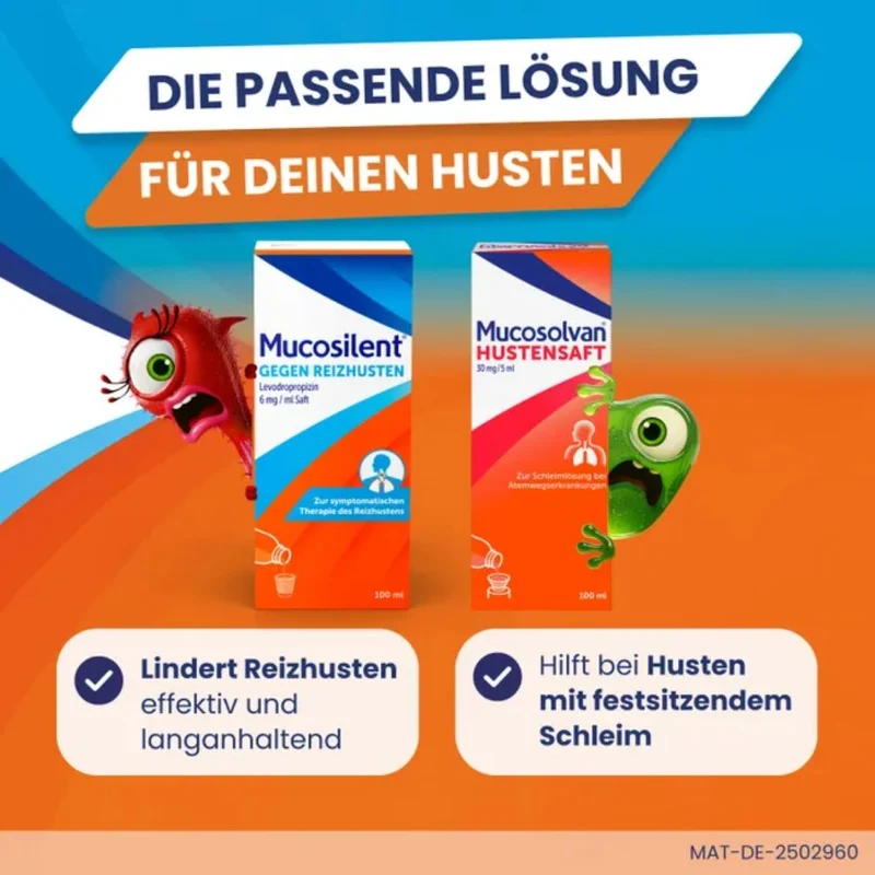 Mucosilent Saft gegen Reizhusten, 100 ml Lösung