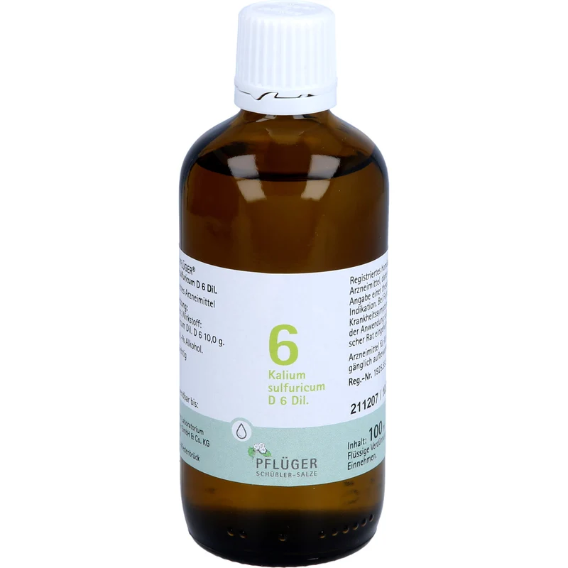 Biochemie Nr.6 Kalium sulfuricum D6 Pflüger Dil., 100 ml TRO