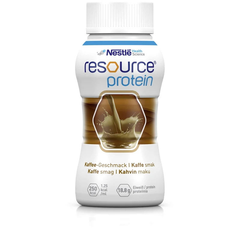 Resource Protein Drink Kaffee, 4X200 ml FLU