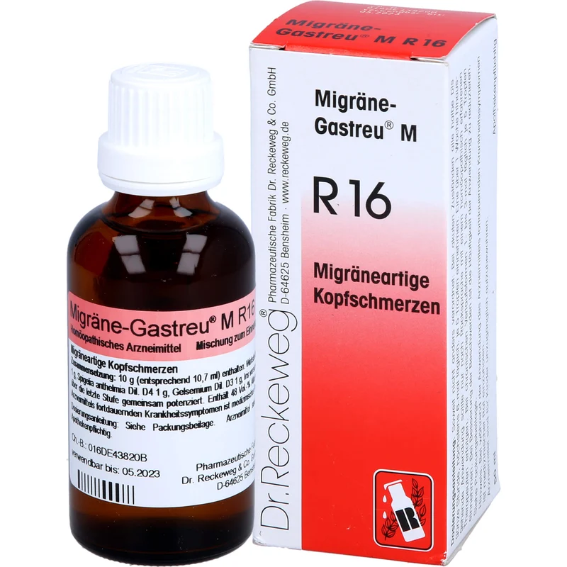 Dr. Reckeweg Migräne-Gastreu M R16 Tropfen, 50 ml Lösung