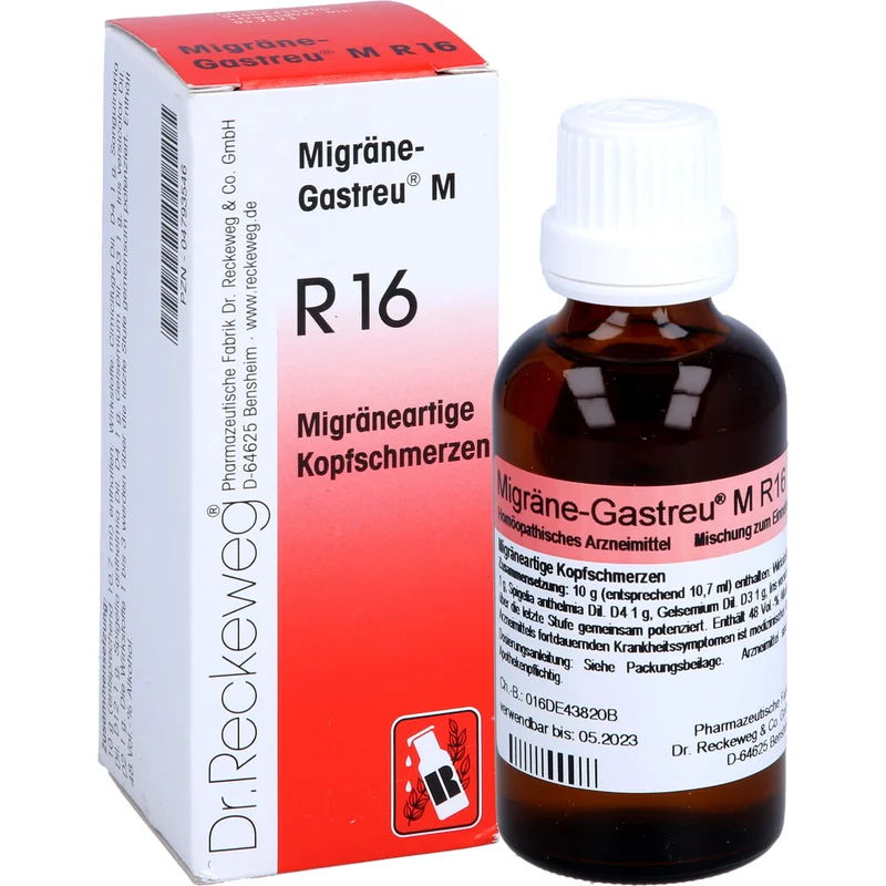 Dr. Reckeweg Migräne-Gastreu M R16 Tropfen, 50 ml Lösung