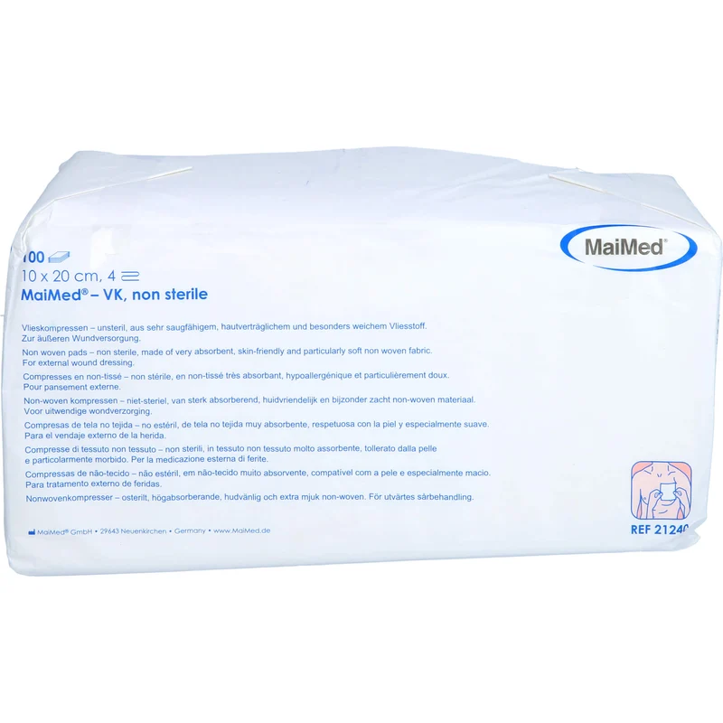 VLIESSTOFFKOMPRESSEN 10X20CM UNSTERIL 4FACH BRI, 100 St KOM