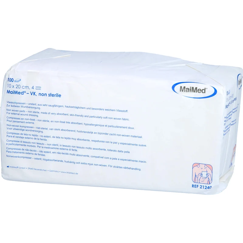 VLIESSTOFFKOMPRESSEN 10X20CM UNSTERIL 4FACH BRI, 100 St KOM