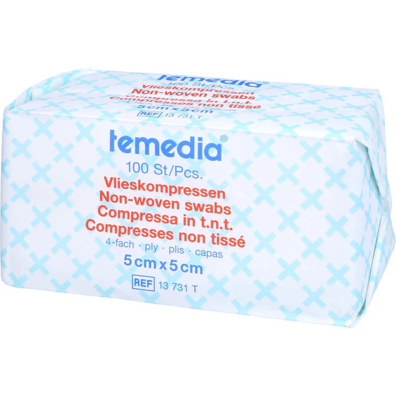 Vlieskompressen unsteril 4-fach 5x5cm, 100 St KOM