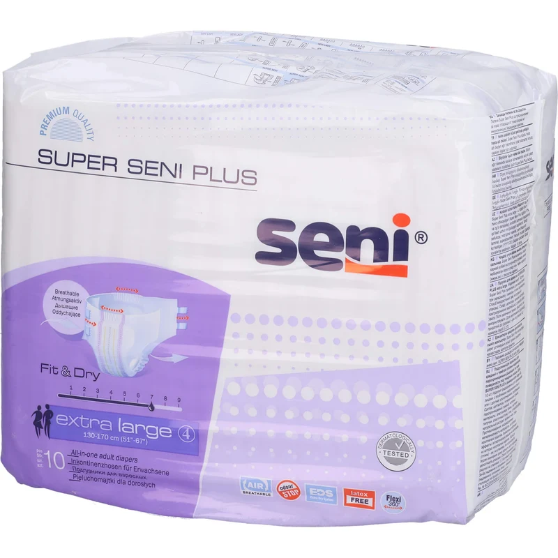 Seni Super Extra Large Plus Windel f.Erw.Gr4 Nacht, 10 St