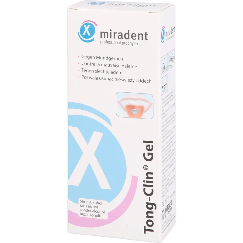 Miradent Tong Clin Gel Zungenreinigungsgel gegen Mundgeruch, 50 ml Gel