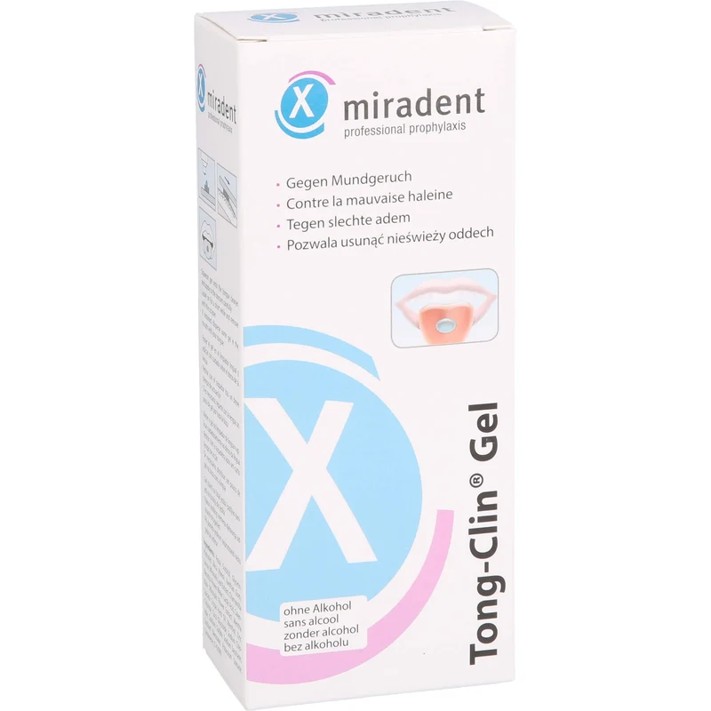 Miradent Tong Clin Gel Zungenreinigungsgel gegen Mundgeruch, 50 ml Gel