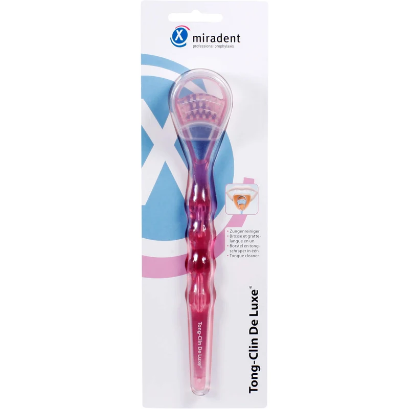 Tong-Clin De Luxe Zungenreiniger transparent pink, 1 St