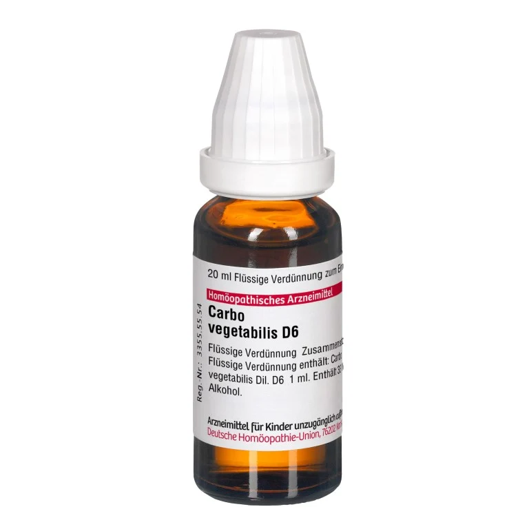 DHU Carbo vegetabilis D6 Dilution, 20 ml Lösung